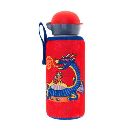 BOTELLA ALUMINIO HIT 0.45L Y FUNDA DRAGON - LAKEN